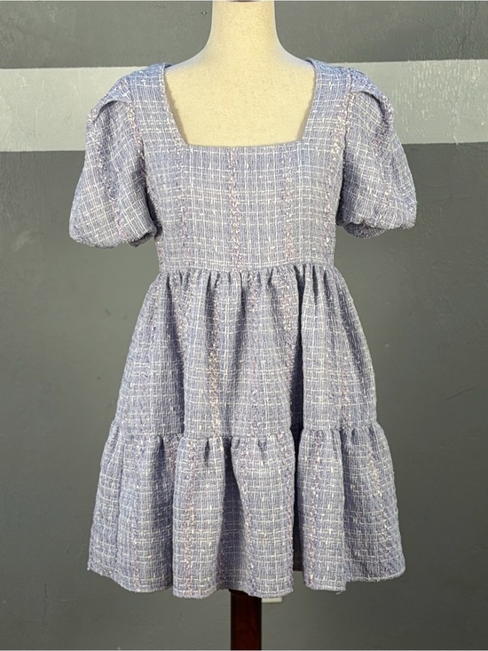 English Factory Dresses & Skirts - English Factory Lavender Tweed Dress with Puff Sleeves
